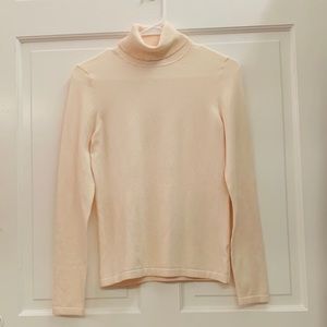 Talbots Petite Cream Turtleneck Size: S